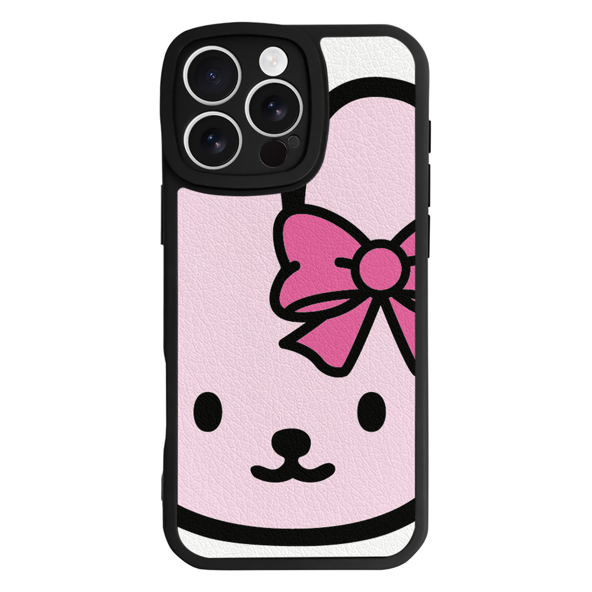 （画像用） Hello Kitty ハローキティ 【iPhone 16シリーズ対応】シリコンスマホケース（レザー調） 材質：シリコン